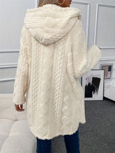 Load image into Gallery viewer, Fuzzy Button Down Hooded Coat