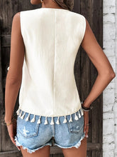 Load image into Gallery viewer, Tassel Printed V-Neck Tank