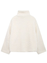 Load image into Gallery viewer, Zip Up Turtleneck Long Sleeve Plush Jacket