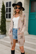 Load image into Gallery viewer, Angel Wings Star Open Front Long Sleeve Cardigan