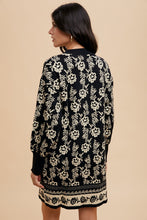 Load image into Gallery viewer, Annie Wear Floral Jacquard Round Neck Sweater Dress