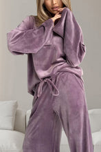Load image into Gallery viewer, Buttery-Soft Round Neck Long Sleeve Top and Drawstring Pants Set