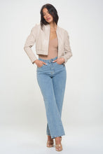 Load image into Gallery viewer, Coalition LA Zip Up Cropped Bomber Jacket