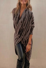 Load image into Gallery viewer, Full Size Contrast Long Sleeve Longline Top
