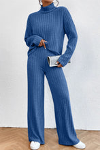 Load image into Gallery viewer, Mock Neck Dropped Shoulder Top and Pants Set