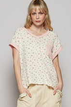 Load image into Gallery viewer, POL Floral V-Neck Short Sleeve T-Shirt