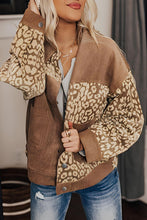 Load image into Gallery viewer, Leopard Button Up Drop Shoulder Jacket