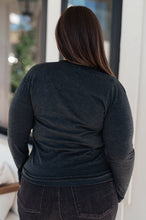 Load image into Gallery viewer, Alpine Raw Edge Long Sleeve Tee in Charcoal