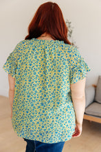 Load image into Gallery viewer, Anywhere We Go Flutter Sleeve Top in Blue Combo