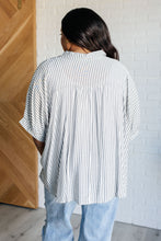 Load image into Gallery viewer, Boxy Striped Button Up in Black