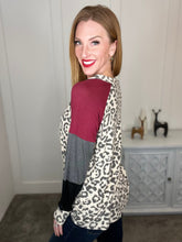 Load image into Gallery viewer, Hacci Brushed Leopard Top in Oatmeal