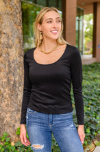 Load image into Gallery viewer, Can You Believe It Basic Long Sleeve Top In Black
