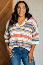 Load image into Gallery viewer, Don't Leave Me Out Striped V-Neck Top