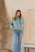 Load image into Gallery viewer, Floral Embroidered Sweatshirt