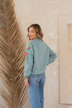 Load image into Gallery viewer, Floral Embroidered Sweatshirt