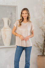 Load image into Gallery viewer, Shimmer Cuffed Top in Taupe