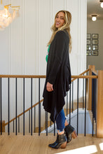 Load image into Gallery viewer, Ever Soft Cascade Cardigan With Pockets In Black