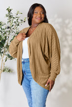 Load image into Gallery viewer, DOORBUSTER DEAL: Basic Bae Full Size Ribbed Cocoon Cardigan