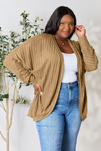 Load image into Gallery viewer, DOORBUSTER DEAL: Basic Bae Full Size Ribbed Cocoon Cardigan