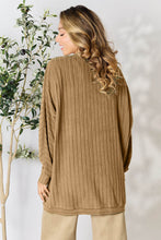 Load image into Gallery viewer, DOORBUSTER DEAL: Basic Bae Full Size Ribbed Cocoon Cardigan