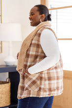 Load image into Gallery viewer, Snug And Stylish Plaid Fur Lined Wide Collar Vest