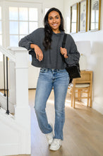 Load image into Gallery viewer, Stay Right Here Soft Knit Hoodie In Charcoal