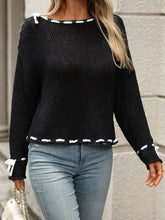 Load image into Gallery viewer, Dropped Shoulder Long Sleeve Sweater