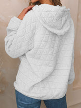 Load image into Gallery viewer, Textured Long Sleeve Hoodie with Pockets