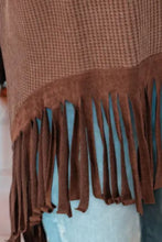 Load image into Gallery viewer, Fringe Round Neck Long Sleeve Top