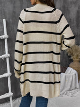 Load image into Gallery viewer, Striped Button Up Long Sleeve Cardigan