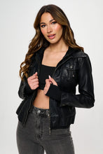 Load image into Gallery viewer, Coalition LA Double Zip Hooded Long Sleeve Jacket