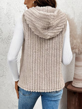 Load image into Gallery viewer, Fuzzy Hooded Vest with Pockets