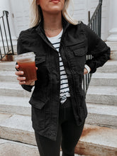 Load image into Gallery viewer, Pocketed Long Sleeve Zip Up Jacket