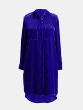 Load image into Gallery viewer, High-Low Button Up Long Sleeve Knee Length Dress