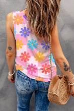 Load image into Gallery viewer, Flower Printed Round Neck Tank