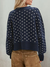 Load image into Gallery viewer, Slit Round Neck Long Sleeve Sweater