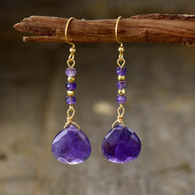 Load image into Gallery viewer, Natural Stone Bead Shape Earrings