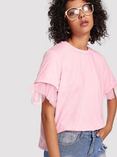 Load image into Gallery viewer, Round Neck Short Sleeve Top