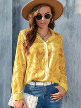 Load image into Gallery viewer, Full Size Collared Neck Long Sleeve Shirt Plus Size