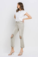 Load image into Gallery viewer, Lovervet Distressed Raw Hem Cropped Flare Jeans