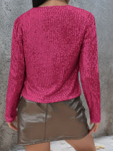 Load image into Gallery viewer, Full Size Sequin Open Front Cropped Jacket