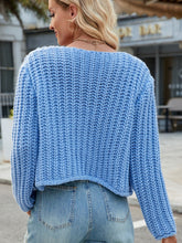 Load image into Gallery viewer, Round Neck Button Up Cardigan with Pockets