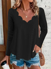 Load image into Gallery viewer, Eyelet Long Sleeve Blouse