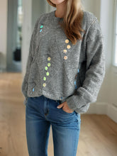 Load image into Gallery viewer, Sequin Mock Neck Long Sleeve Sweater