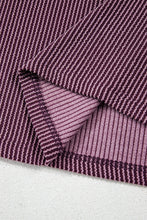 Load image into Gallery viewer, Corded Knit Mock Neck Short Sleeve T Shirt