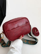 Load image into Gallery viewer, Tassel PU Leather Printed Strap Cassette Crossbody Bag