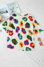 Load image into Gallery viewer, Printed Round Neck Half Sleeve Top
