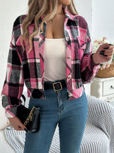Load image into Gallery viewer, Plaid Button Up Long Sleeve Jacket