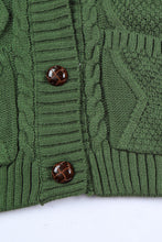 Load image into Gallery viewer, Cable-Knit Button Down V-Neck Cardigan