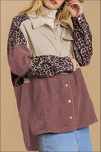 Load image into Gallery viewer, High-Low Leopard Snap Down Shacket